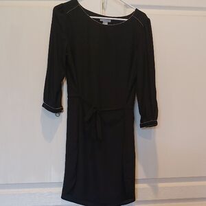 H&M Black Sheath Dress with Cuffed 3/4 Sleeves